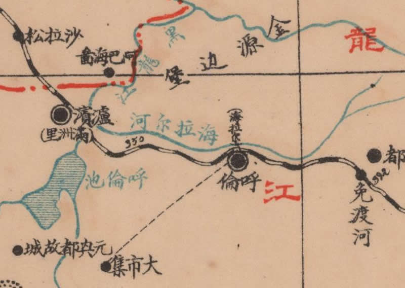 1929年《蒙古邮路图》插图2