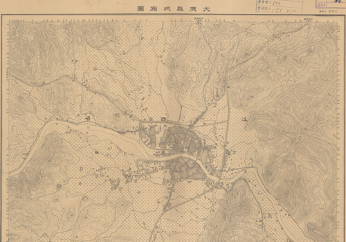 1947年江西《大庾县城厢图》