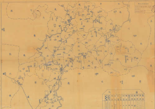 1941年《河源县区乡镇划分图》