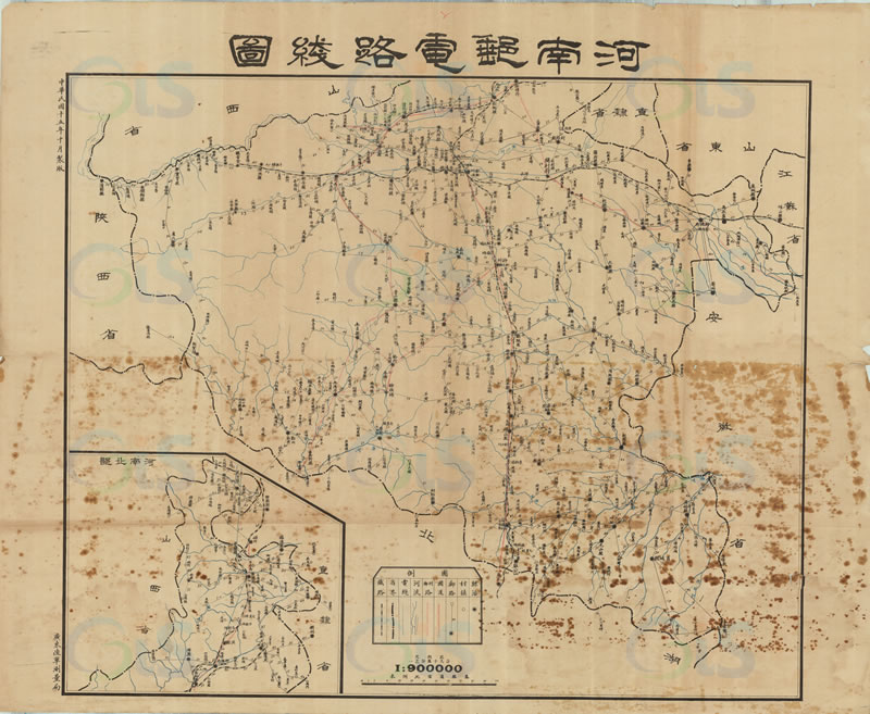1926年《河南邮电路线图》插图