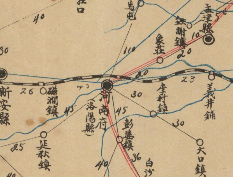1926年《河南邮电路线图》插图1