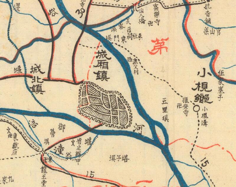 1936年《绵阳县乡镇位置全图》插图1