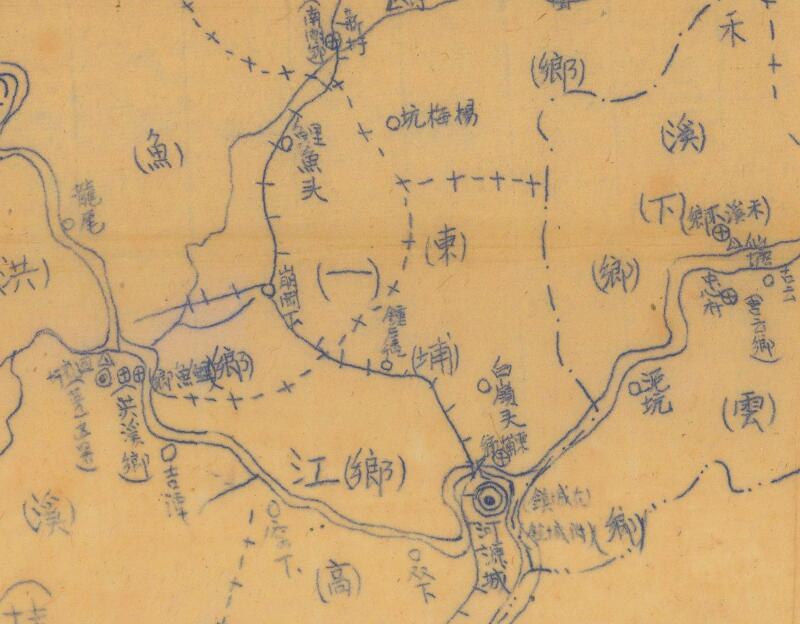1941年《河源县区乡镇划分图》插图1