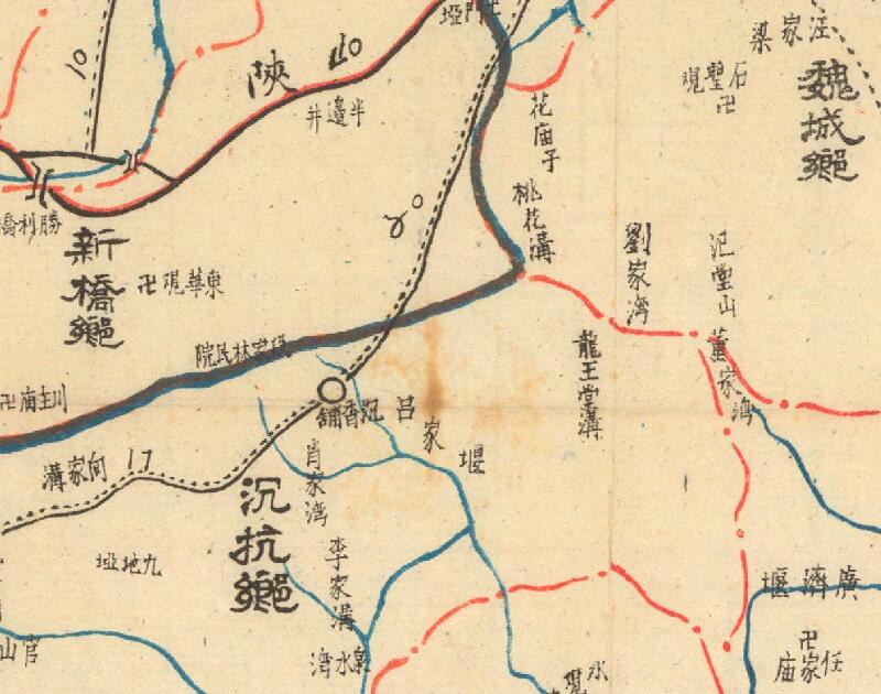 1936年《绵阳县乡镇位置全图》插图2