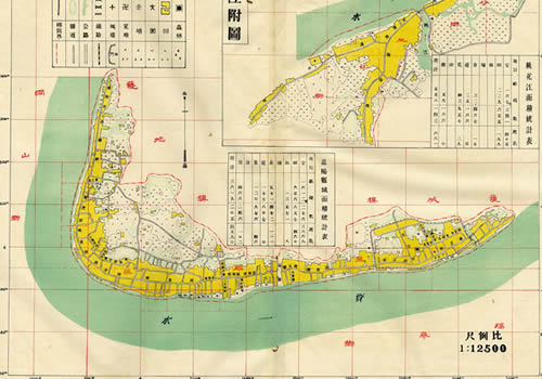 1947年《益阳县城地籍一览图》
