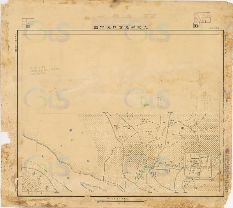 1947年湖北《光化县老河口城市图》插图
