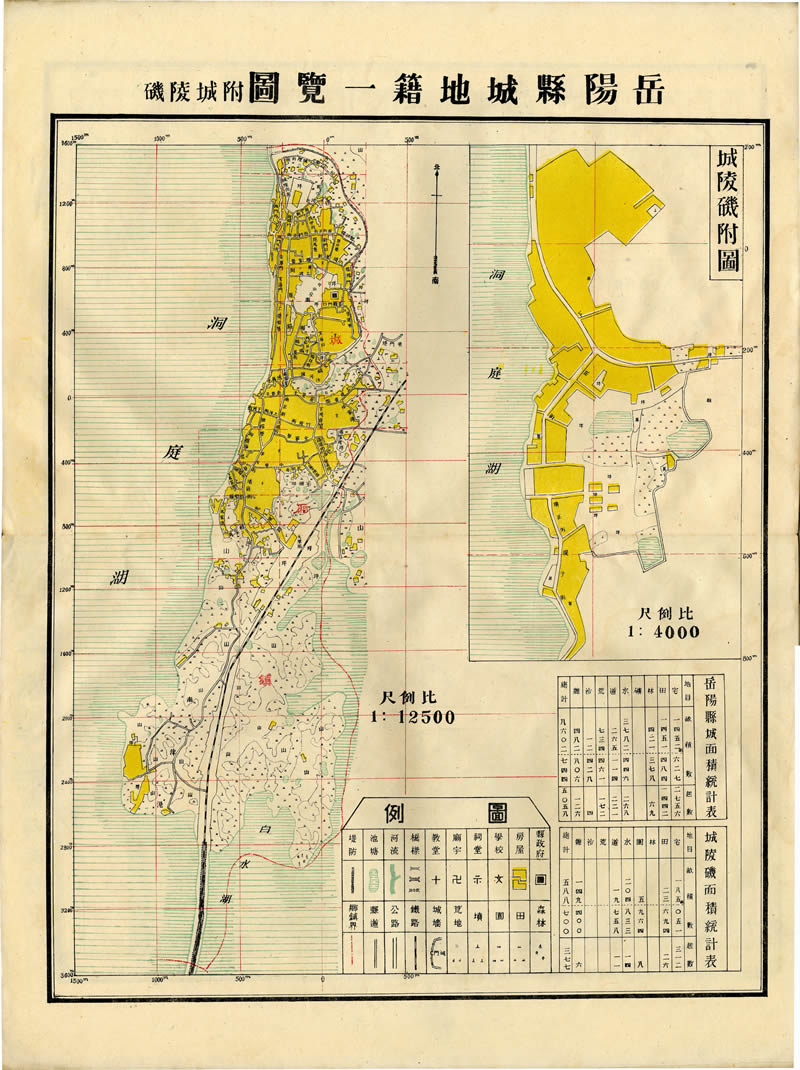 1947年《岳阳县城地籍一览图》插图
