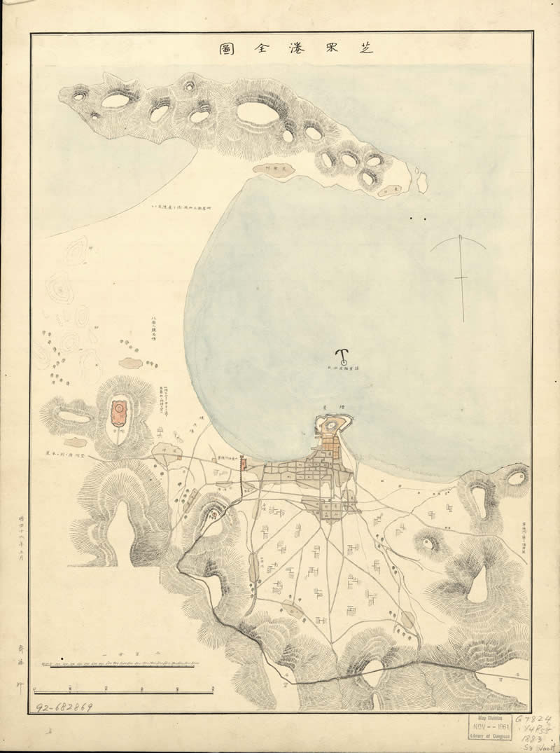 1883年烟台《芝罘港全图》插图
