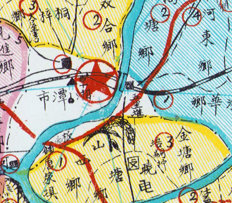 1950年《湘潭县新行政区划地图》插图1