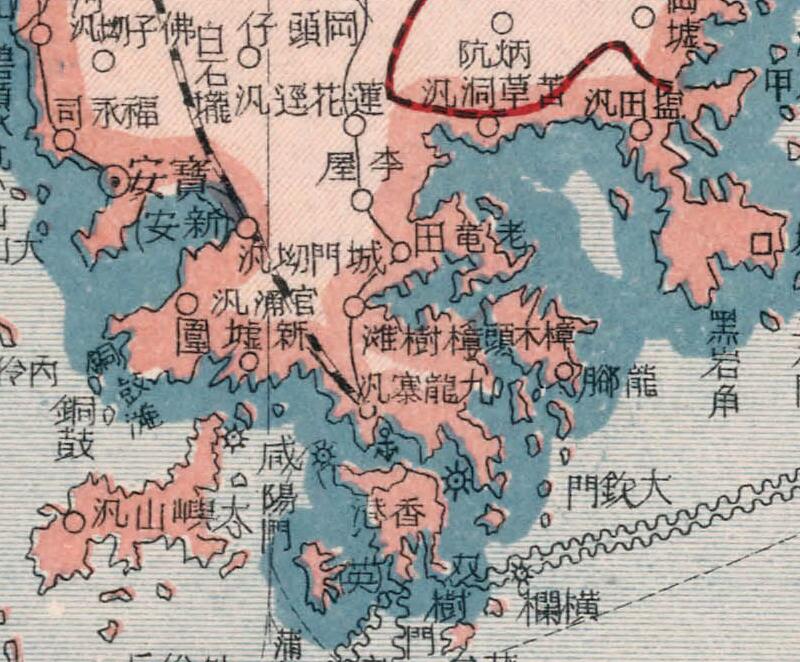 1917年《广东省》地图插图1