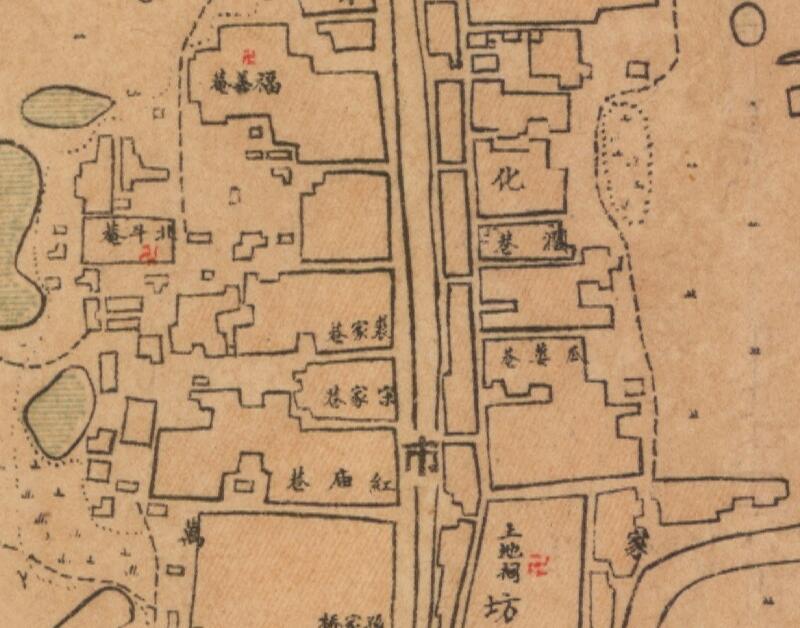 1922年江苏《泰县城厢图》插图1