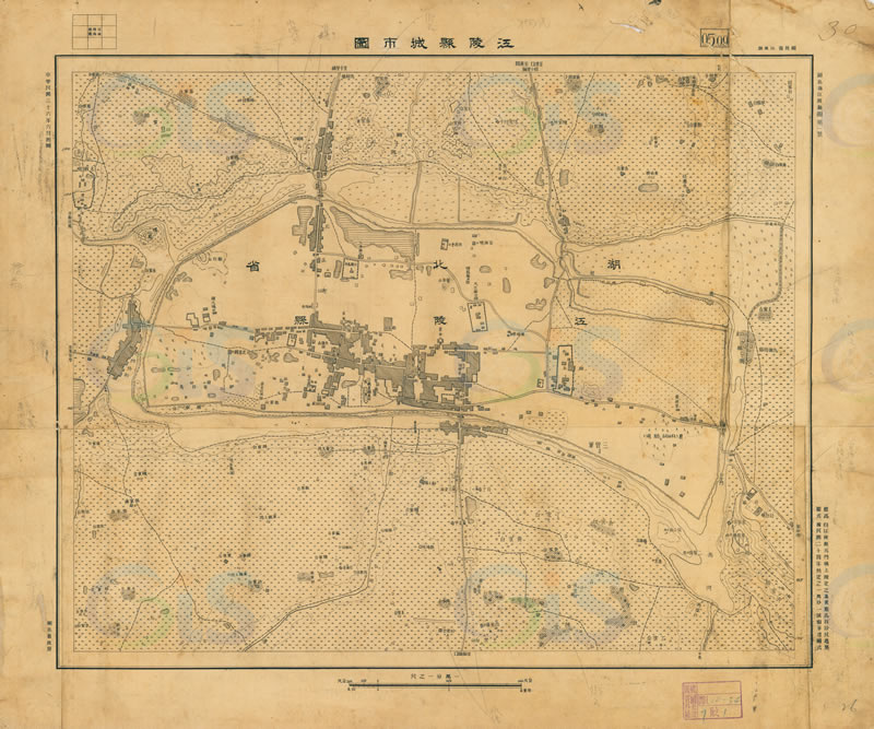 1947年湖北《江陵县城市图》插图