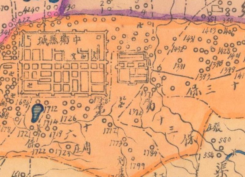 1941年《宁夏省中卫县图》插图1