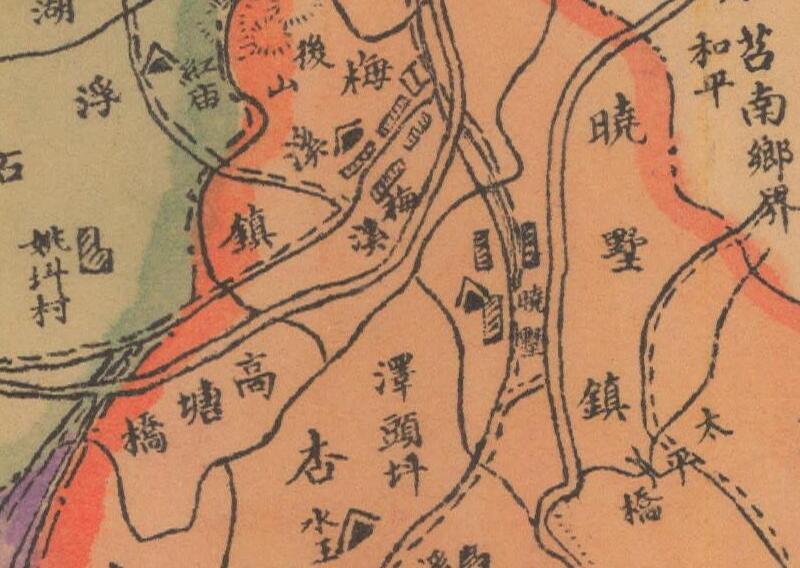 1941年《浙江省安吉县乡镇区域详图》插图1