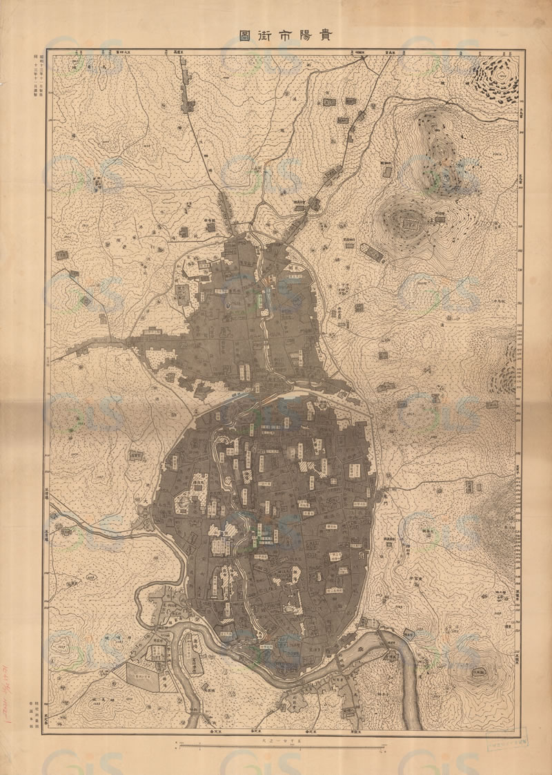 1938年《贵阳市街图》插图