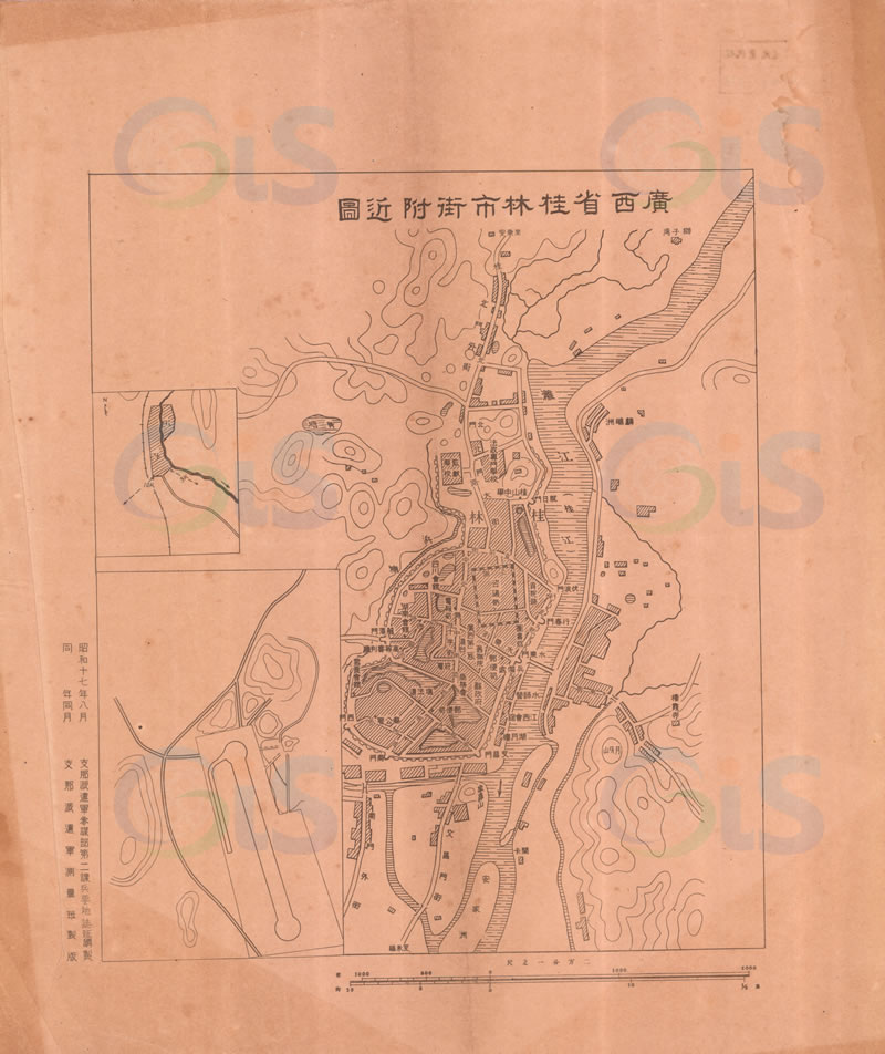 1942年《广西省桂林市街附近图》插图