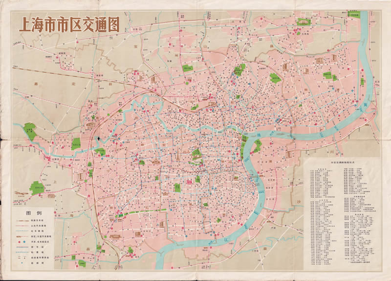 1980年《上海市交通图》插图1