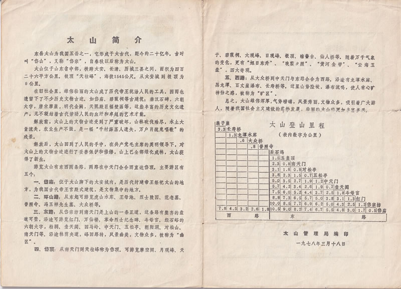 1978年泰山旅游图插图1