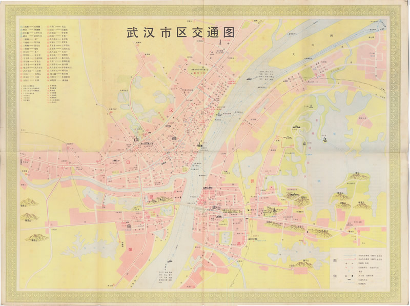 1984年《武汉市交通图》插图1