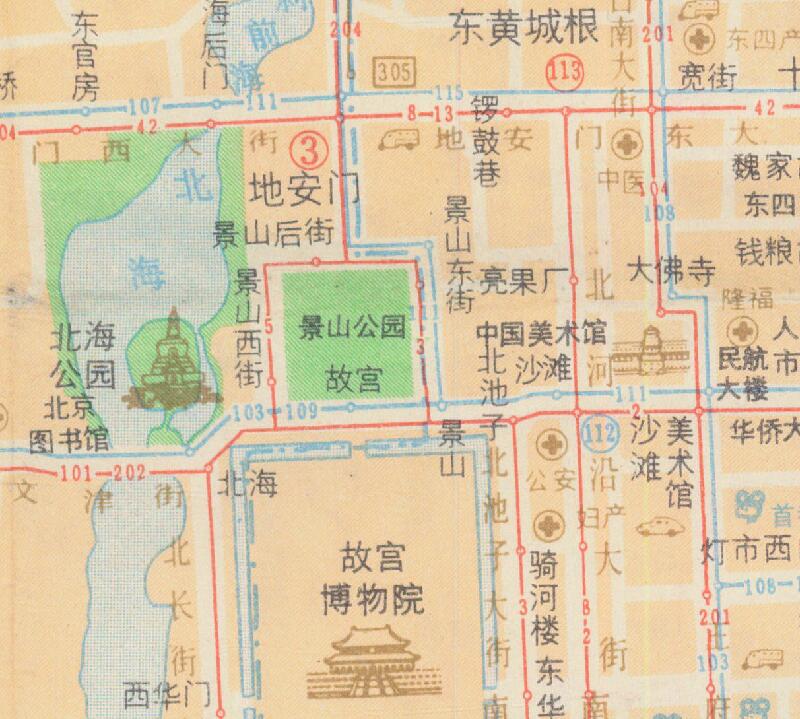 1983年《北京市交通图》插图2