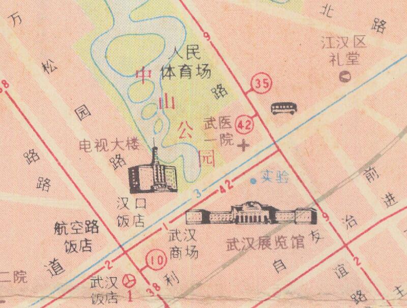 1984年《武汉市交通图》插图3