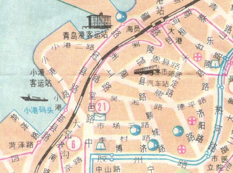 1982年《青岛市交通图》插图3