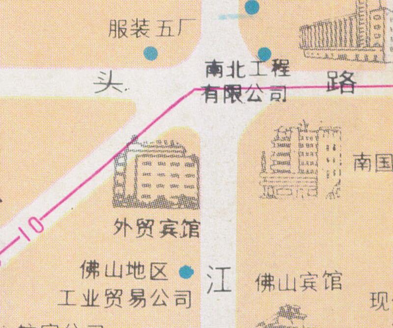 1989年《佛山市交通游览图》插图2