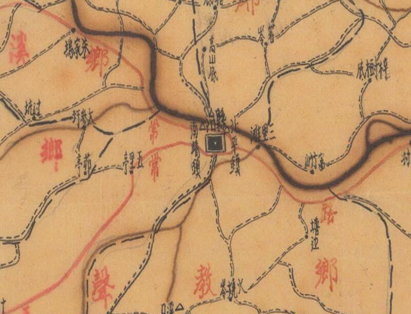 1943年浙江省《常山县全图》插图1