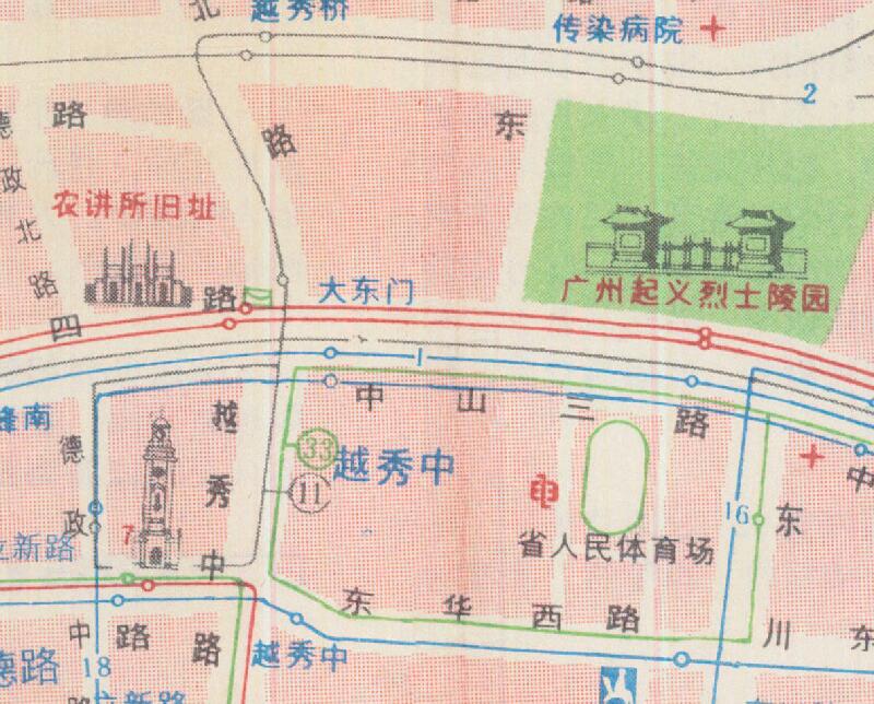 1983年《广州交通游览图》插图3