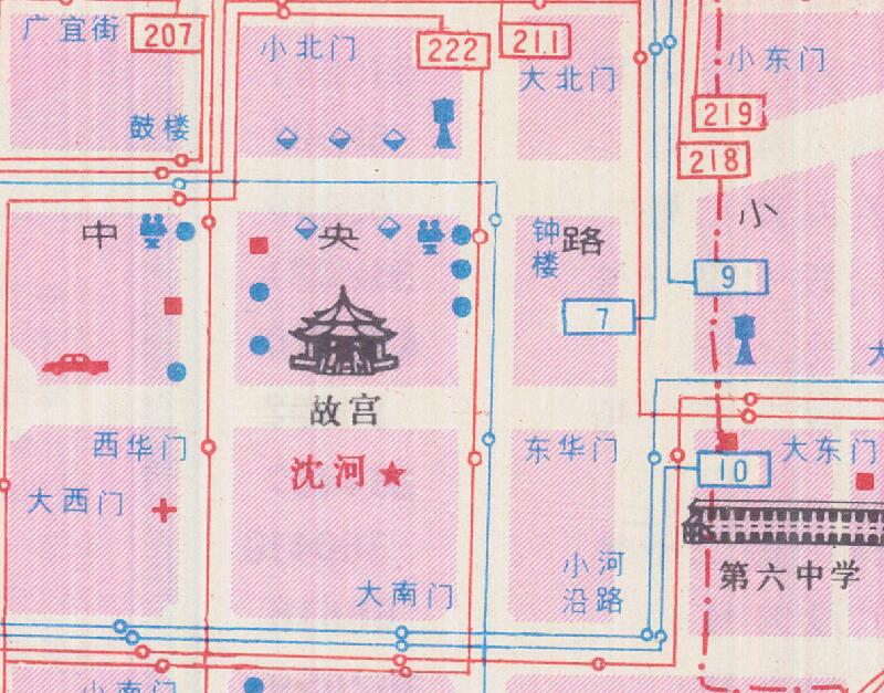 1988年《沈阳交通导游图》插图2