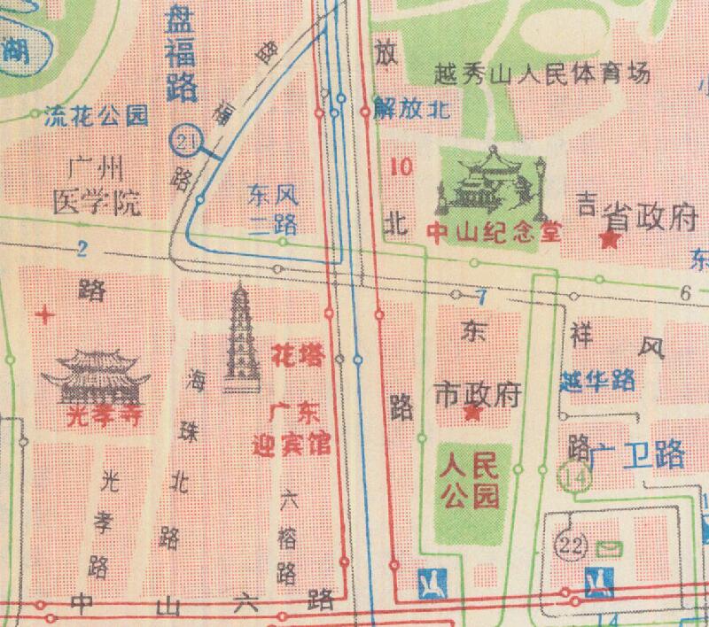 1983年《广州交通游览图》插图4