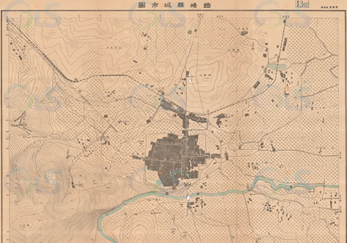 1948年《曲靖县城市图》