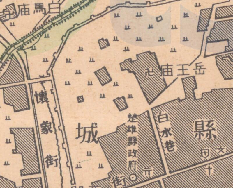 1948年云南《楚雄县城市图》插图2