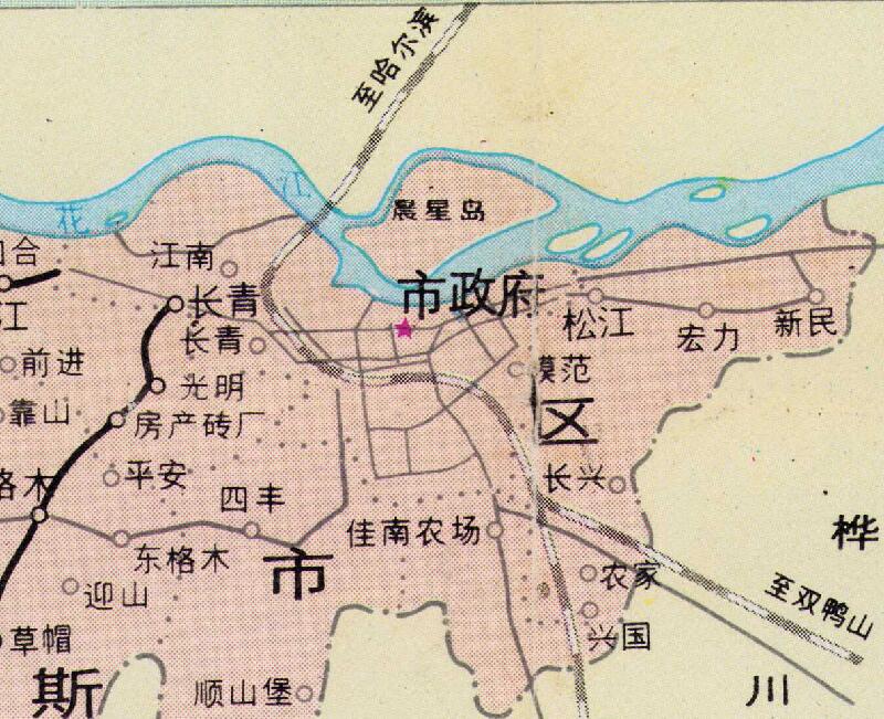 1987年《佳木斯导游图》插图4