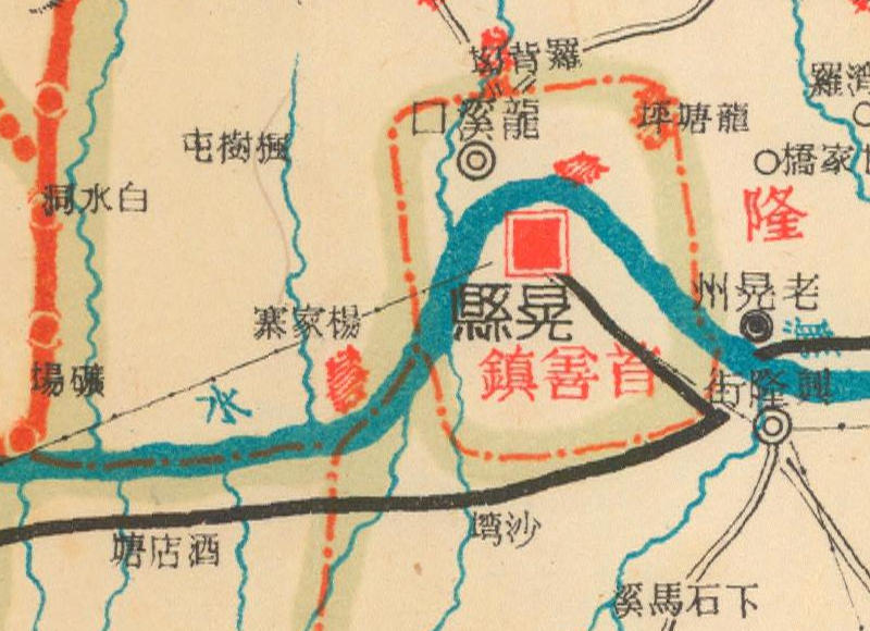 1940年湖南《晃县图》插图1