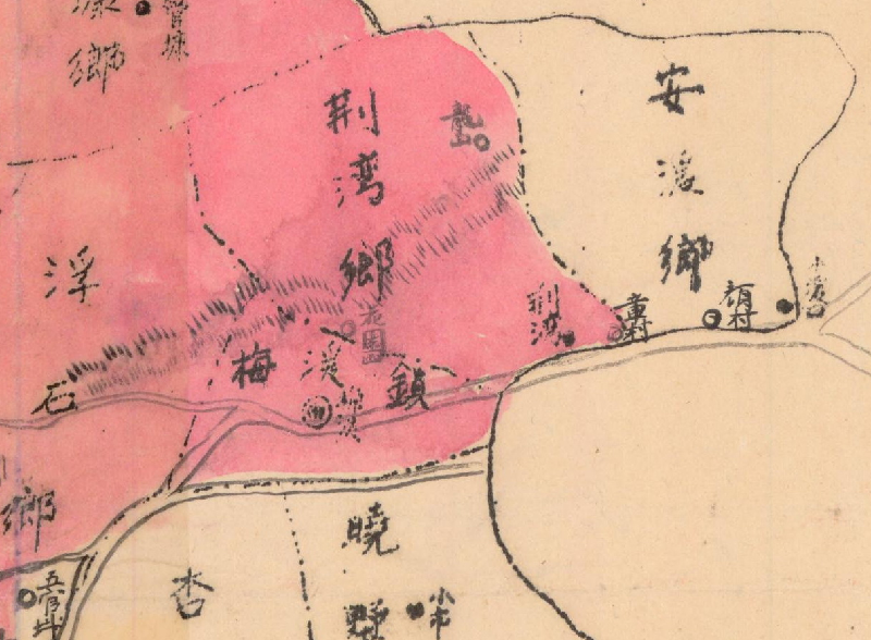 约1941年浙江《安吉县各乡镇简明图》插图1