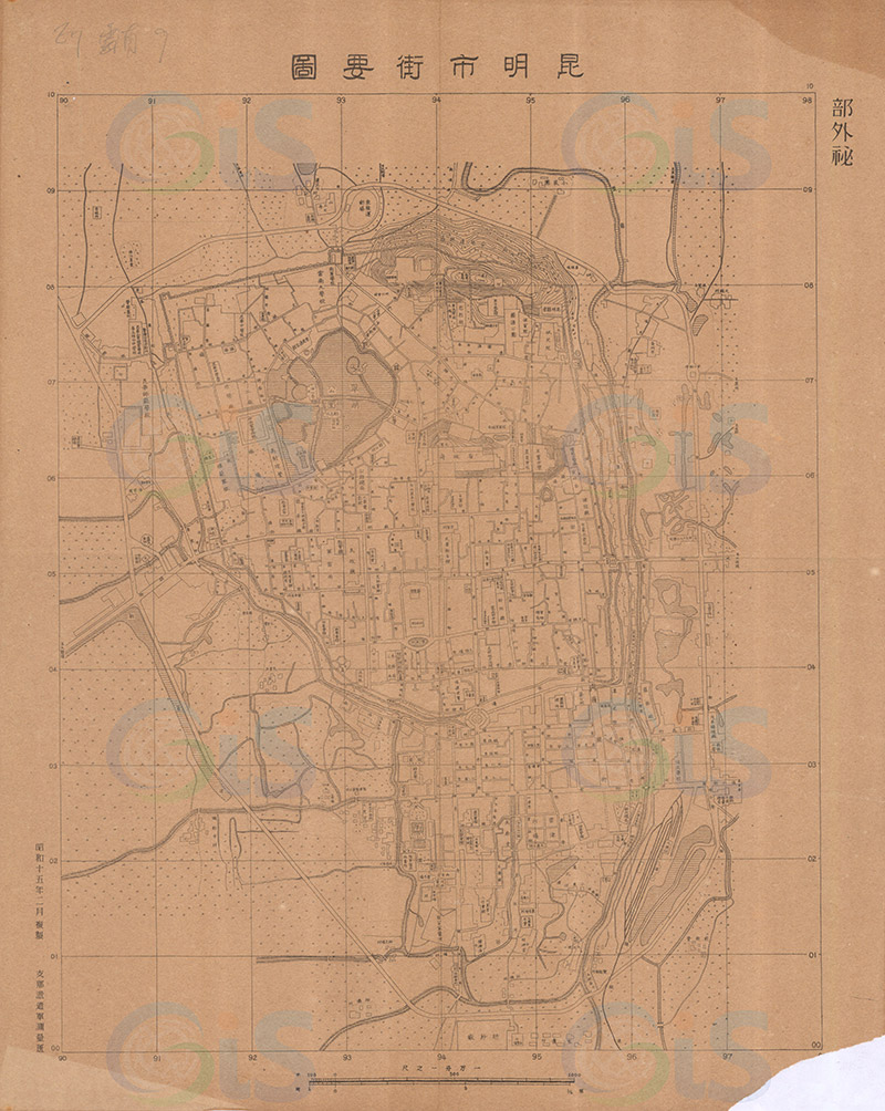 1940年《昆明市街要图》插图
