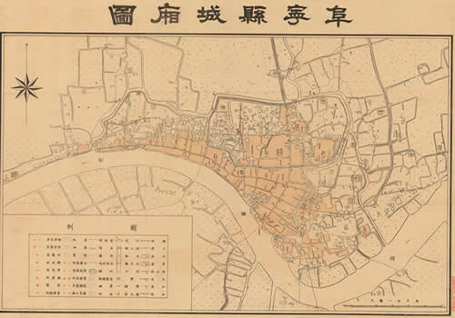 1923年《阜宁县城厢图》