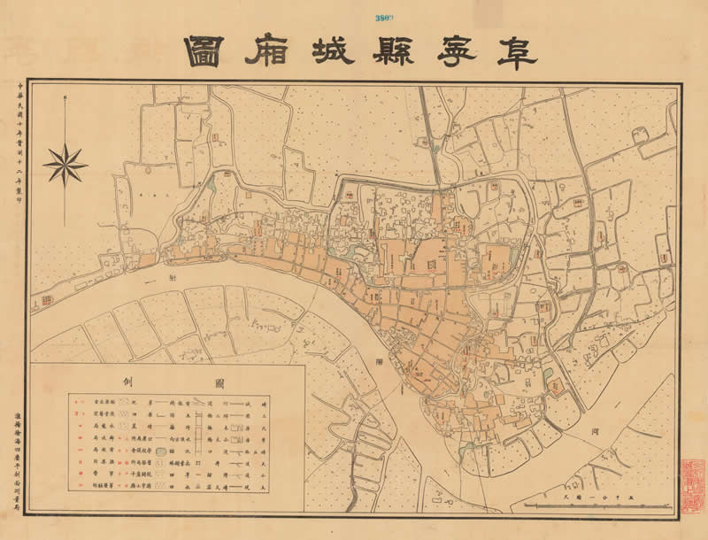 1923年《阜宁县城厢图》插图