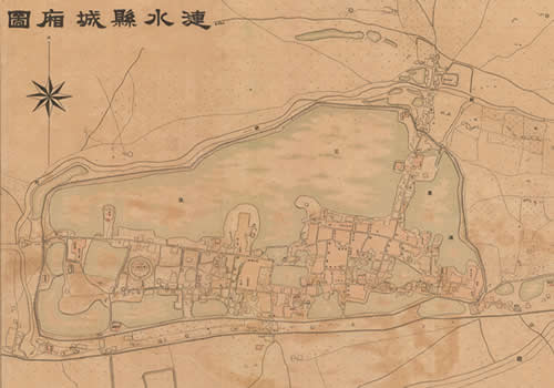 1921年江苏《涟水县城厢图》