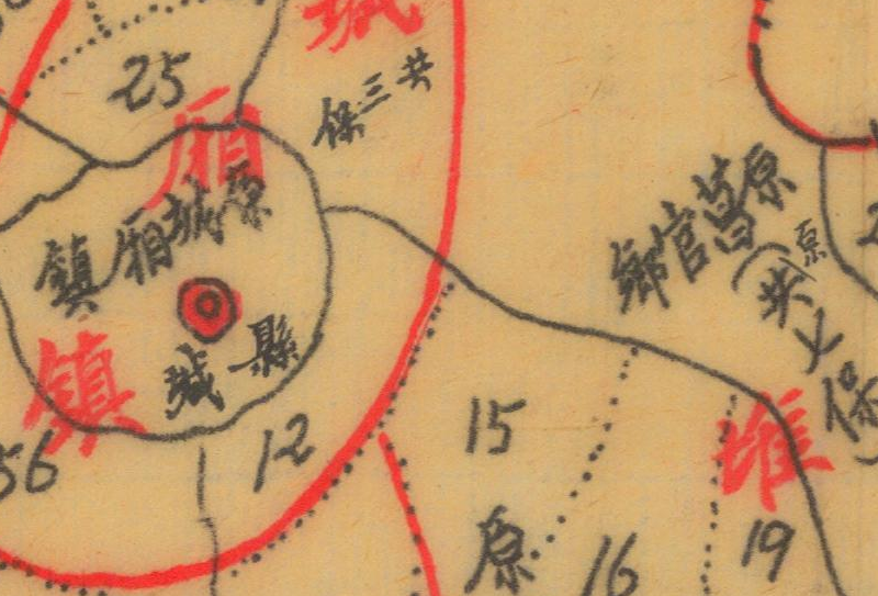 1941年湖北《通城县划分乡镇图》插图1