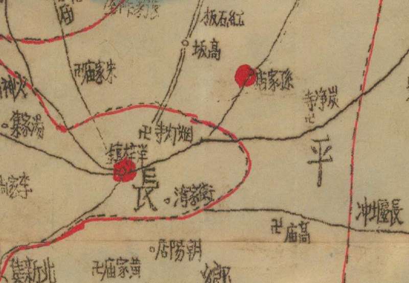 1941年《湖北省钟祥县实行新县制改划乡镇区域略图》插图1