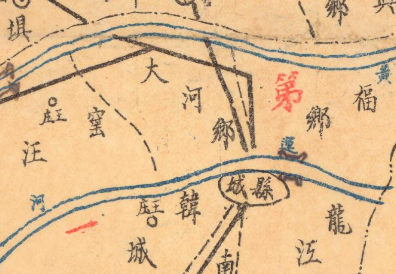 民国时期《淮阴县图》插图1