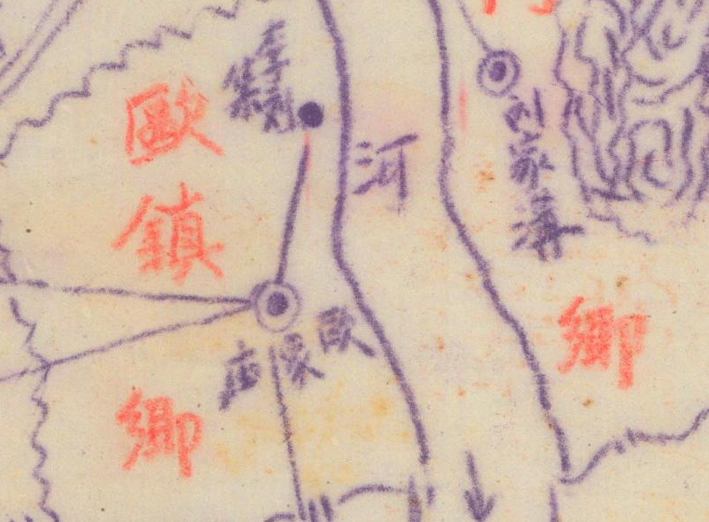 1941年前后《湖北省襄阳县区乡镇略图》插图2