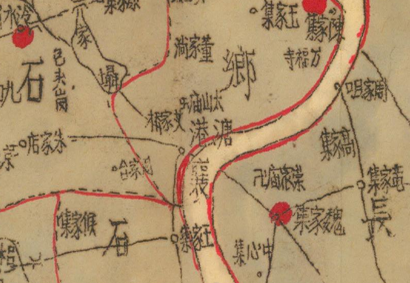 1941年《湖北省钟祥县实行新县制改划乡镇区域略图》插图2