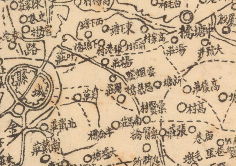 1943年江苏《金坛县全境形势图》插图2