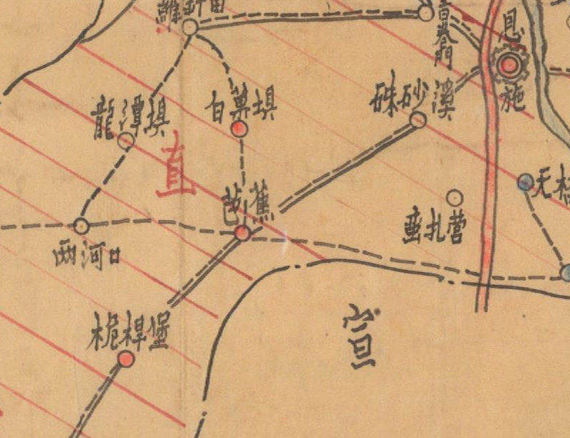 1940年湖北《恩施县政府暨各区署辖境驻地略图》插图2