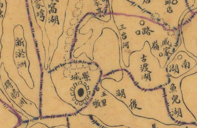 1941年《黄冈县施行新制划分乡镇图》插图3